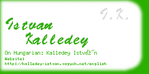 istvan kalledey business card